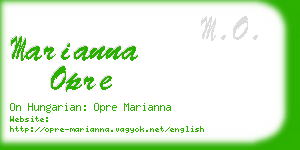 marianna opre business card